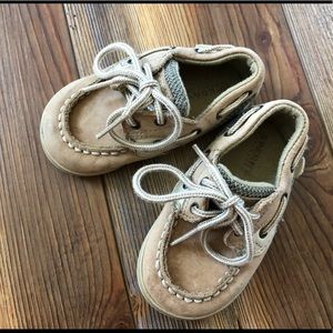 Sperry leather top slider toddler boat shoes